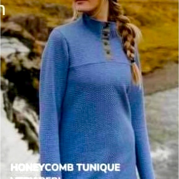 Oraki Sweaters - Oraki Honeycomb Periwinkle Tunic/Tunique